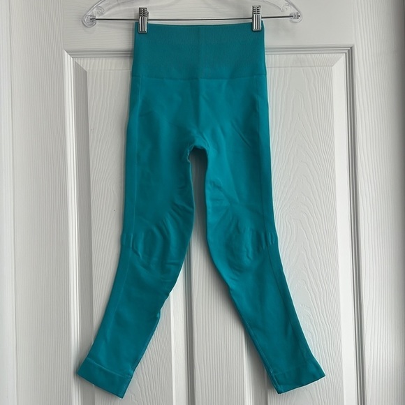 Lululemon Zone Crop (21") Seamless Leggings in Peacock Blue size 4 - Picture 5 of 13